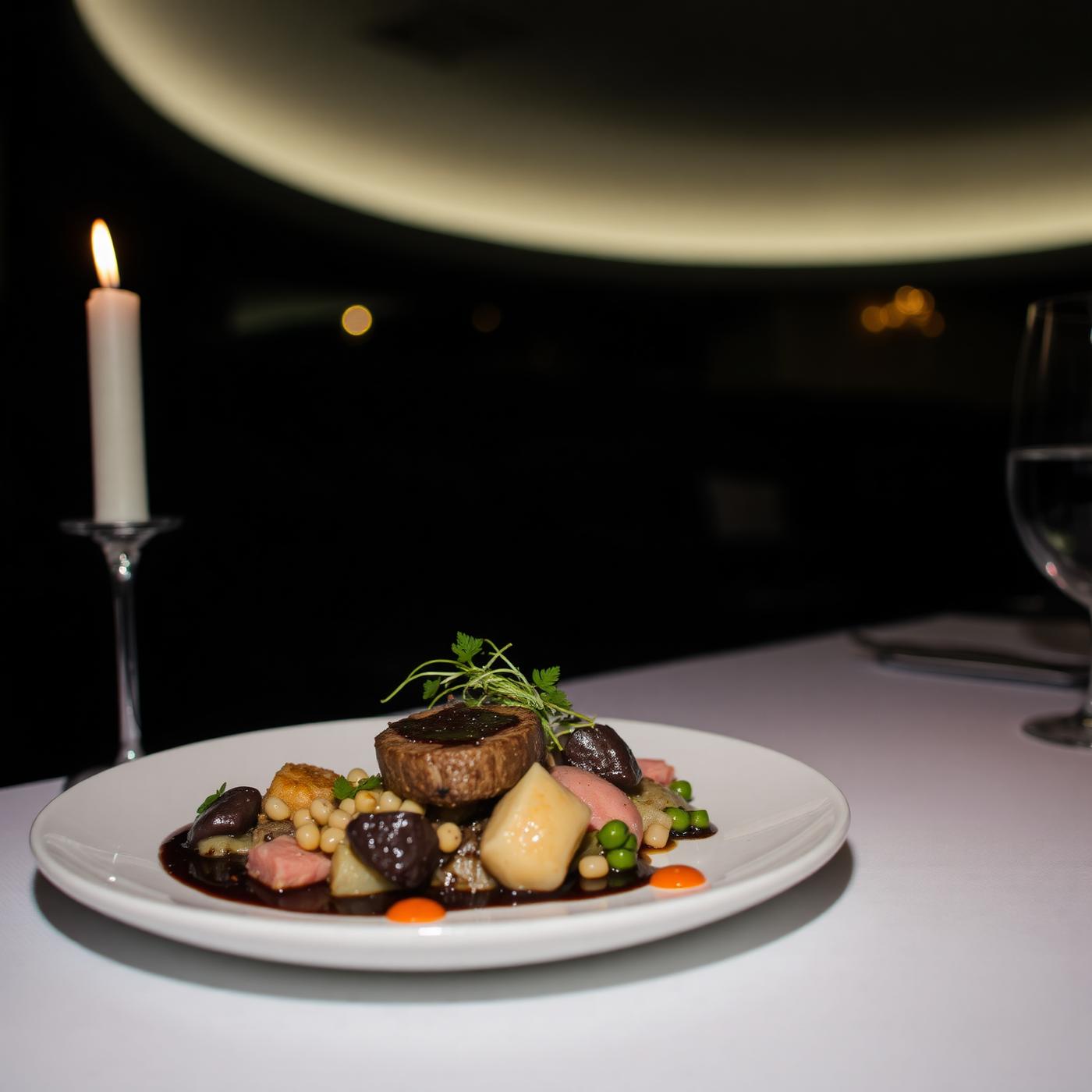 Fine dining plated course